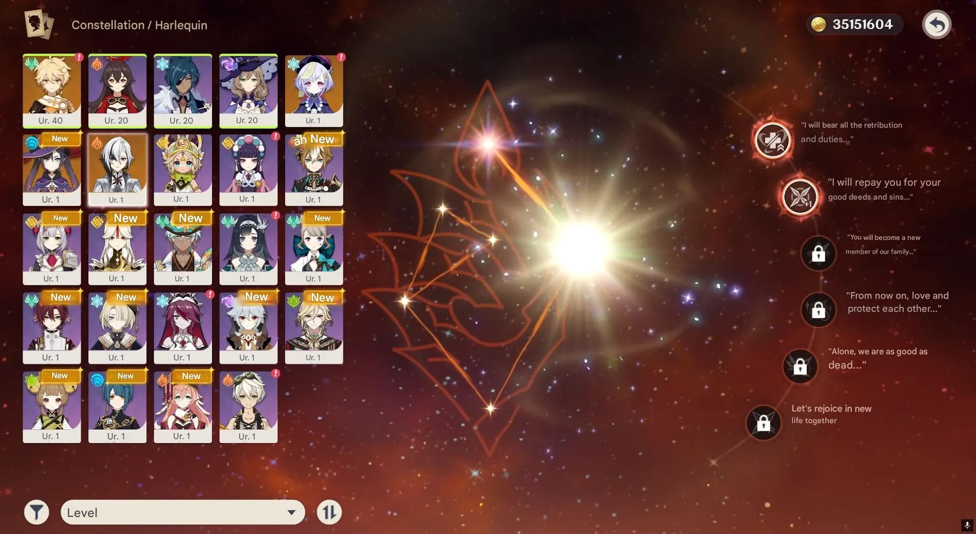 GI1533 C2 Arlecchino + Signature Polearm, AR55, Starter Europe 